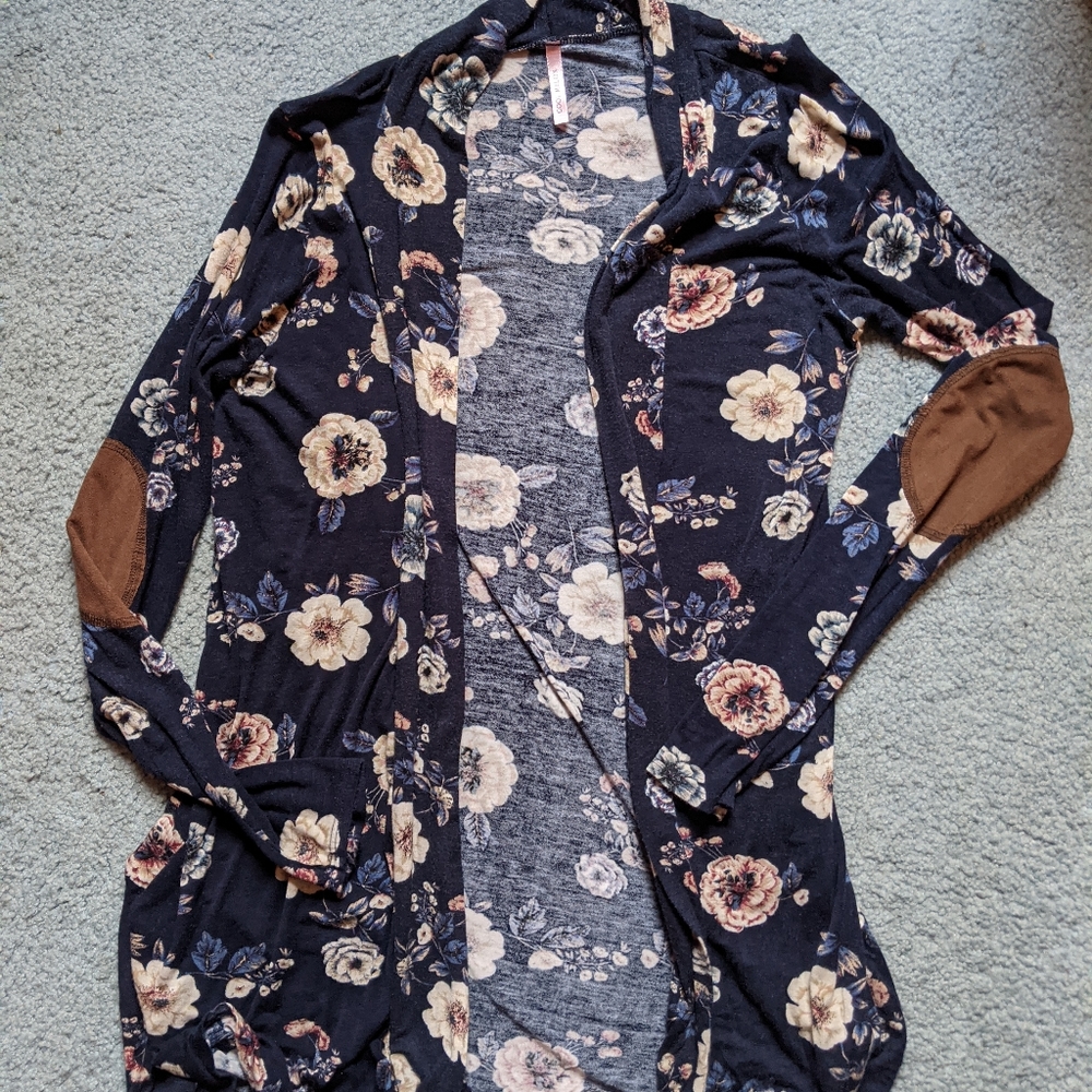 Cool Melon Floral Cardigan- M